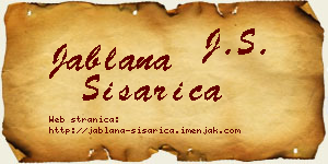 Jablana Šišarica vizit kartica